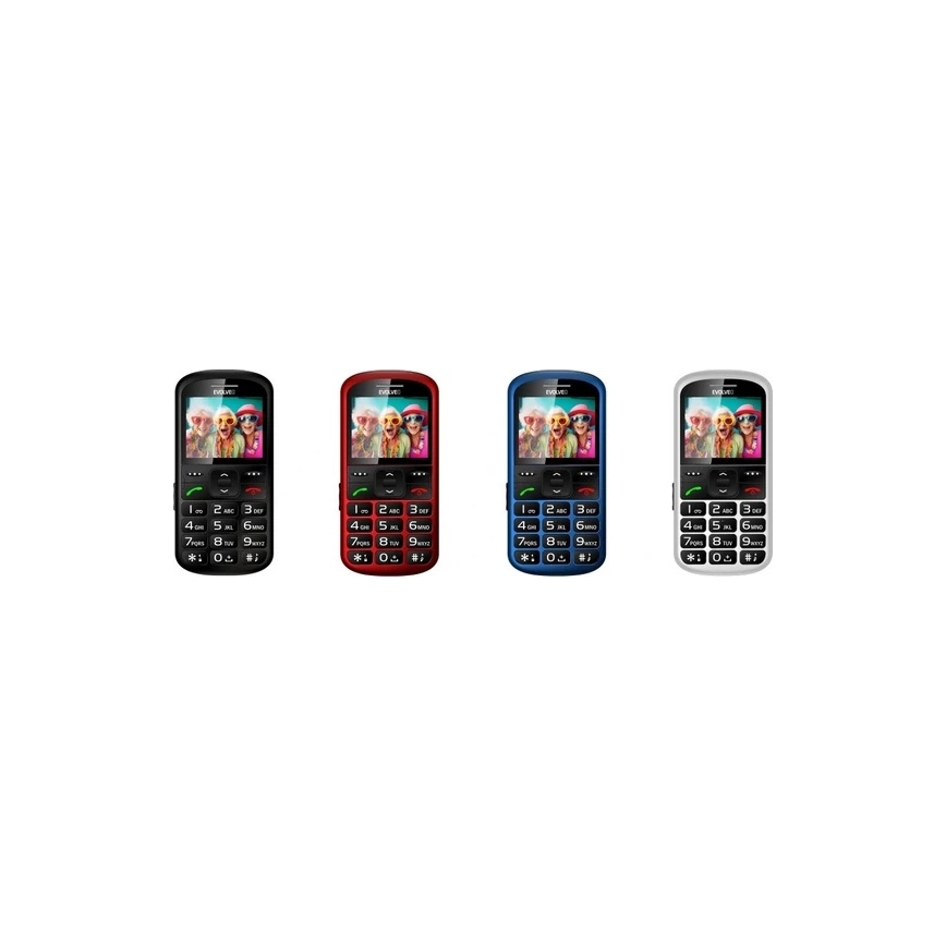 Evolveo - EasyPhone XS мобилен телефон за възрастни, червен
