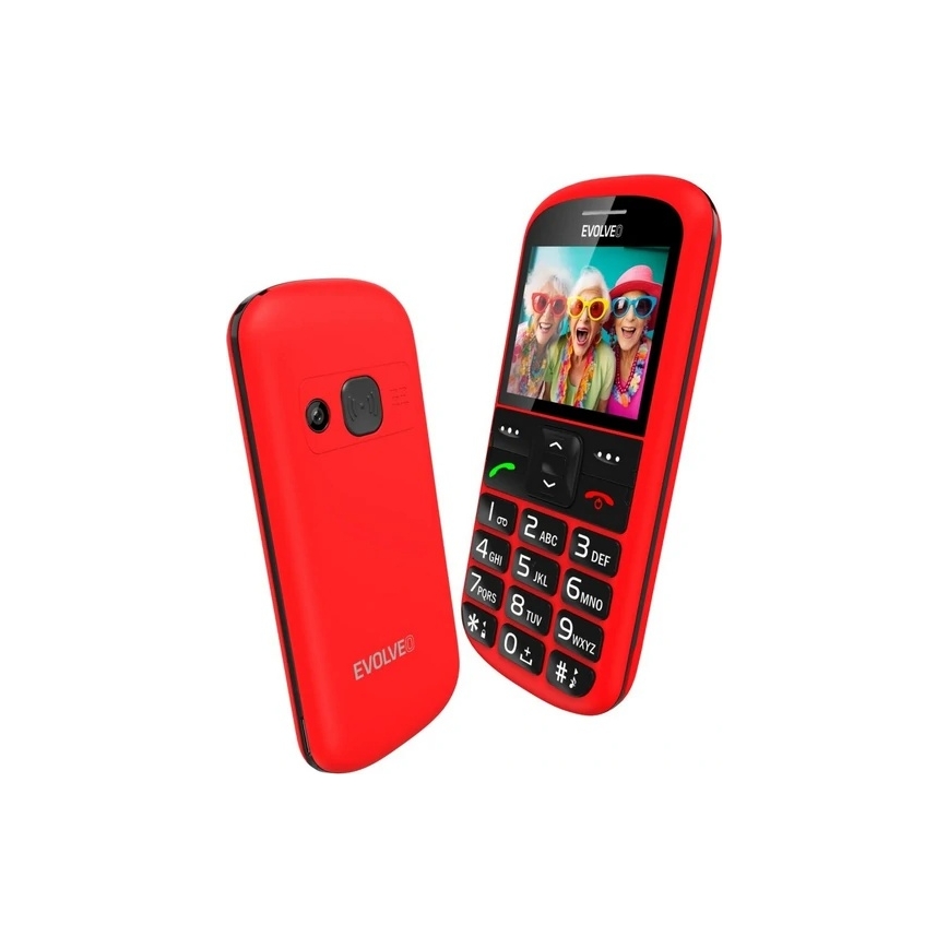 Evolveo - EasyPhone XS мобилен телефон за възрастни, червен