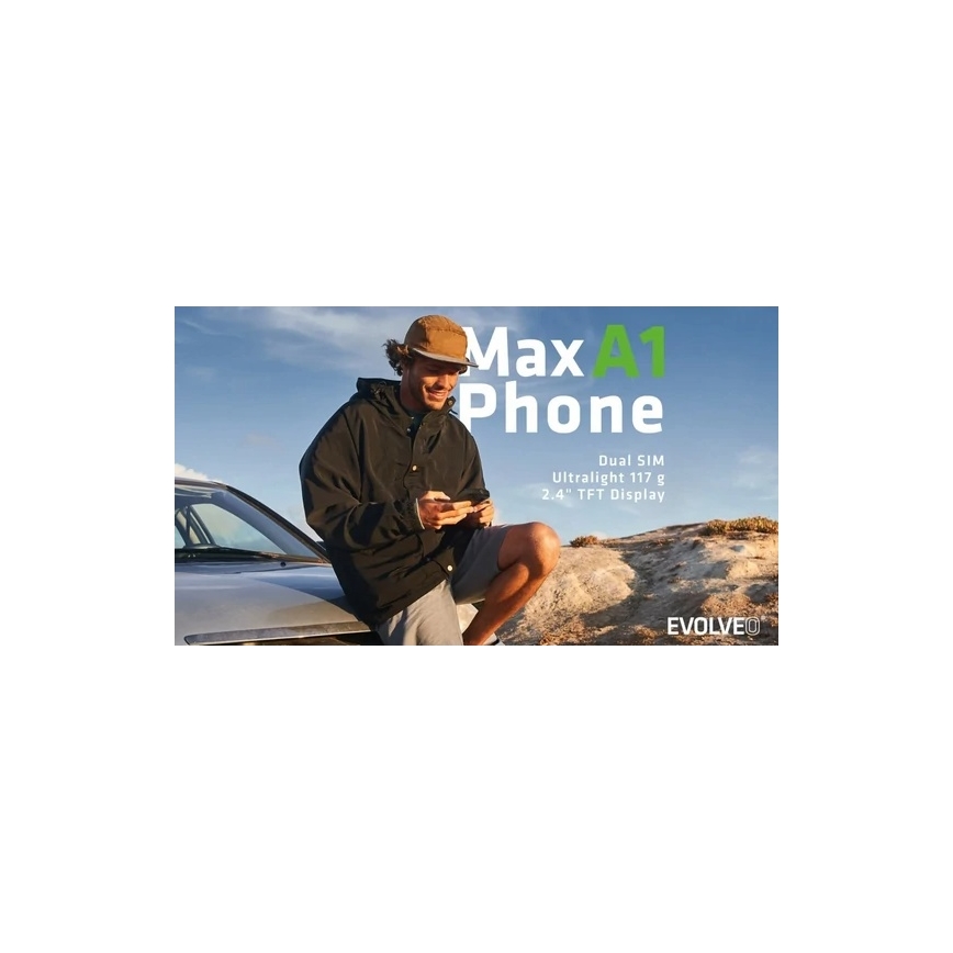 Evolveo - MaxPhone A1, бутонен Dual SIM телефон, черен