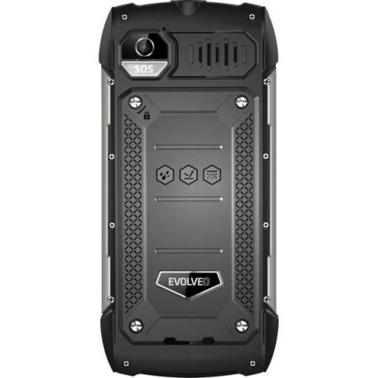 Evolveo - StrongPhone H1, водоустойчив Dual SIM телефон, черно-сребрист