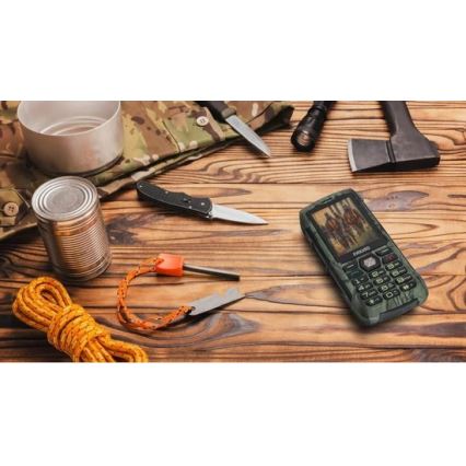 Evolveo - StrongPhone H1 водоустойчив Dual SIM телефон с ловен камуфлаж