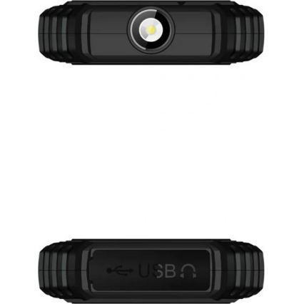 Evolveo - StrongPhone Q1, водоустойчив Dual SIM телефон черен/оранжев