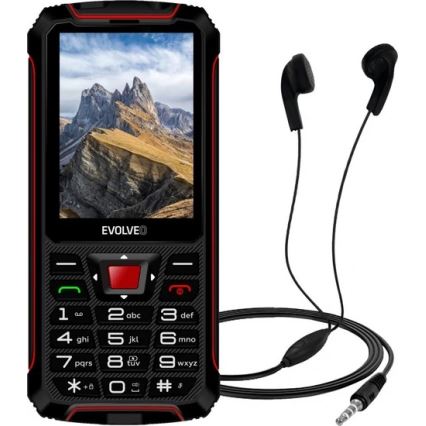 Evolveo - StrongPhone W4 водоустойчив Dual SIM телефон черен/червен