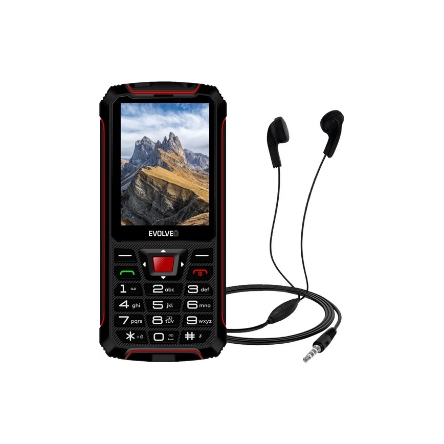 Evolveo - StrongPhone W4 водоустойчив Dual SIM телефон черен/червен