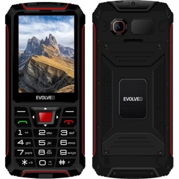 Evolveo - StrongPhone W4, водоустойчив Dual SIM телефон, черно-червен