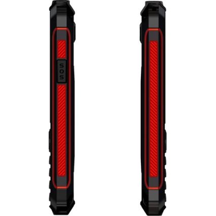 Evolveo - StrongPhone W4, водоустойчив Dual SIM телефон, черно/червено