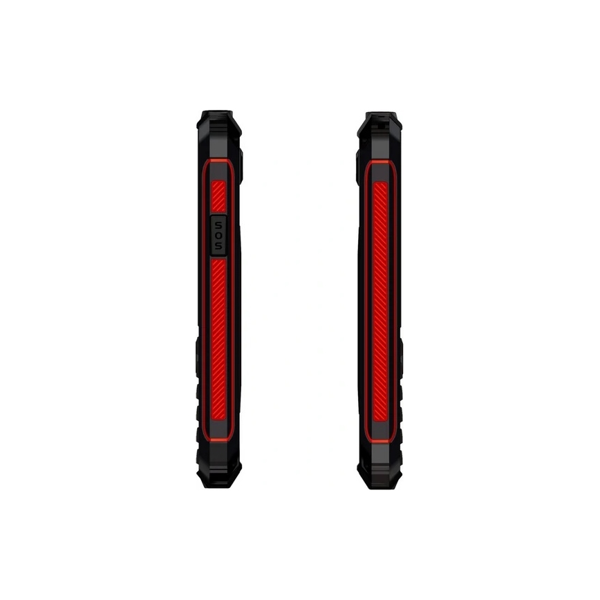 Evolveo - StrongPhone W4, водоустойчив Dual SIM телефон, черно/червено