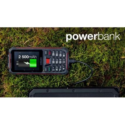 Evolveo - StrongPhone W4 водоустойчив телефон с две SIM карти черен/червен