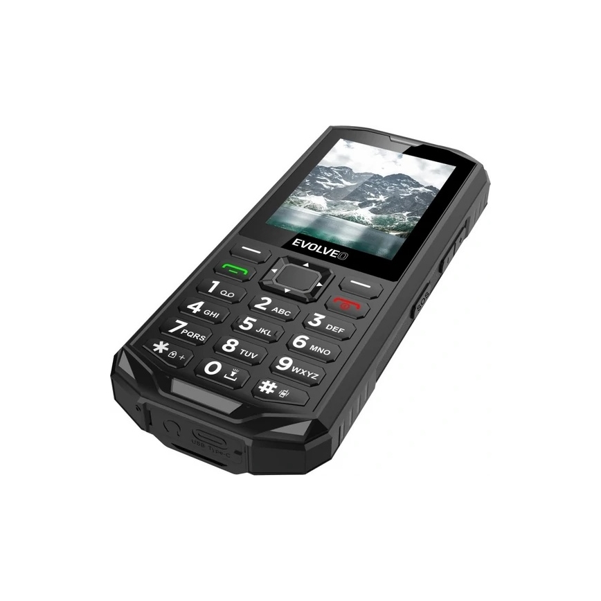 Evolveo - StrongPhone X5, водоустойчив Dual SIM телефон в черен/сив