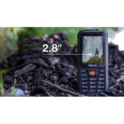 Evolveo - StrongPhone Z6 водоустойчив Dual SIM телефон черен/оранжев