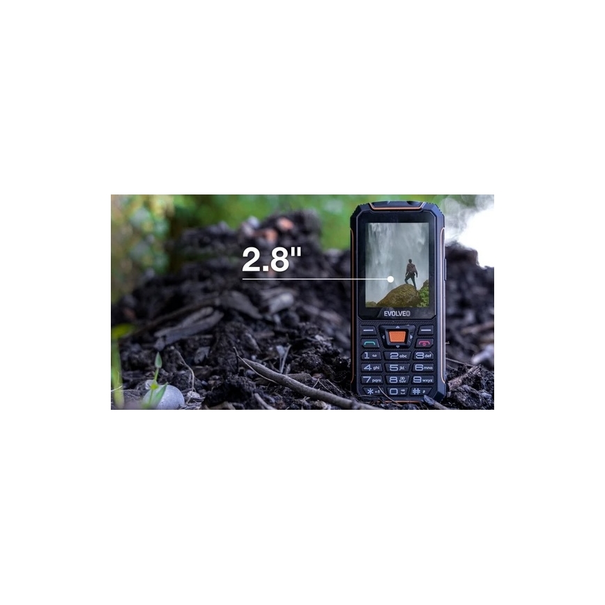 Evolveo - StrongPhone Z6 водоустойчив Dual SIM телефон черен/оранжев