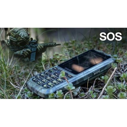 Evolveo - StrongPhone Z6, водоустойчив Dual SIM телефон с ловен камуфлаж