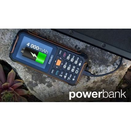 Evolveo - StrongPhone Z6, водоустойчив телефон с две SIM карти, черен/оранжев