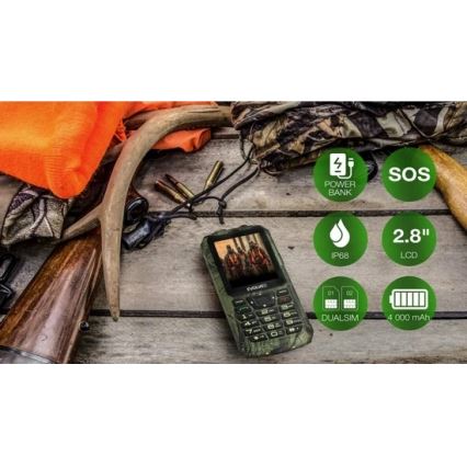 Evolveo - StrongPhone Z6 водоустойчив телефон с две SIM карти в ловен камуфлаж