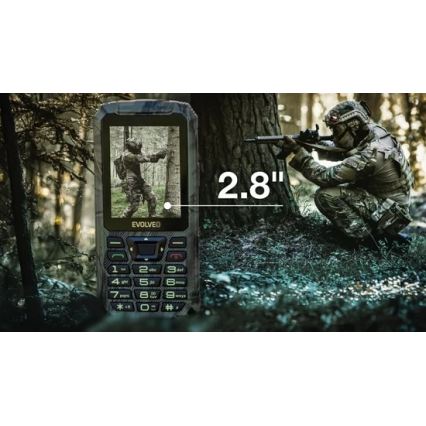 Evolveo - StrongPhone Z6 водоустойчив телефон с две SIM карти в ловен камуфлаж