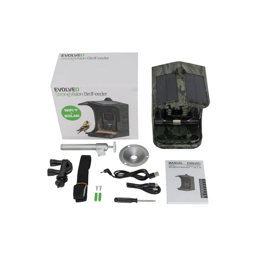 Evolveo - StrongVision BirdFeeder - интелигентна хранилка за птици с камера и слънчеви панели