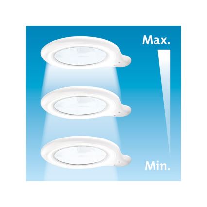Extol - Димируема LED настолна лампа с лупа LED/10W/230V бяла