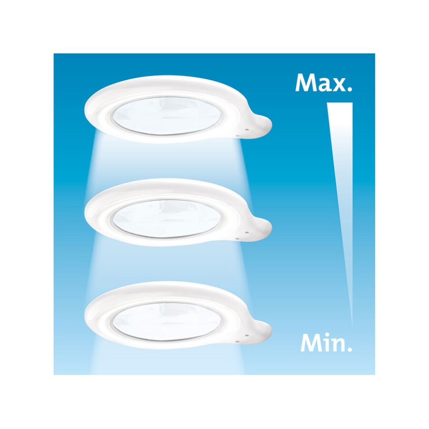 Extol - Димируема LED настолна лампа с лупа LED/10W/230V бяла