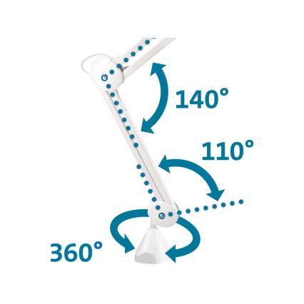 Extol - Димируема LED настолна лампа с лупа LED/10W/230V бяла