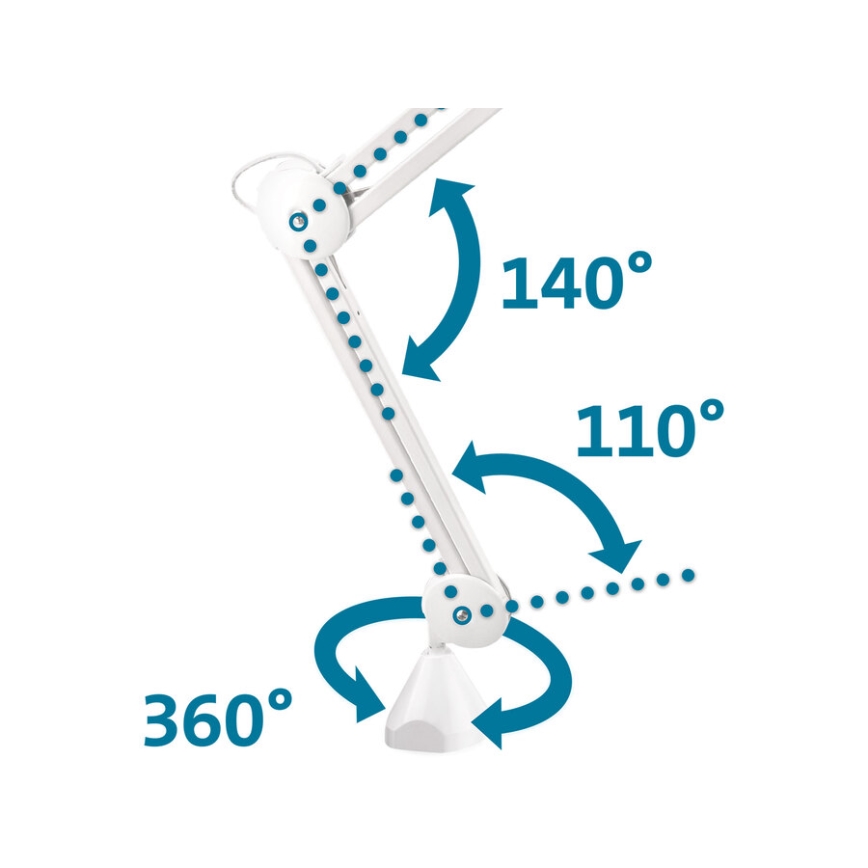 Extol - Димируема LED настолна лампа с лупа LED/10W/230V бяла
