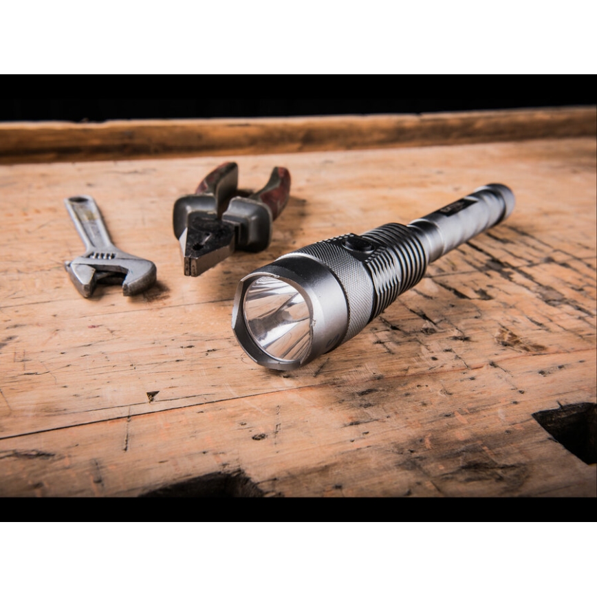 Extol - LED регулируема презареждаема фенер с powerbank LED/60W/10000 mAh 8000 lm IPX4 черен