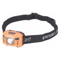 Extol - LED Челник със сензор LED/3W/1200 mAh/3,7V оранжев/черен