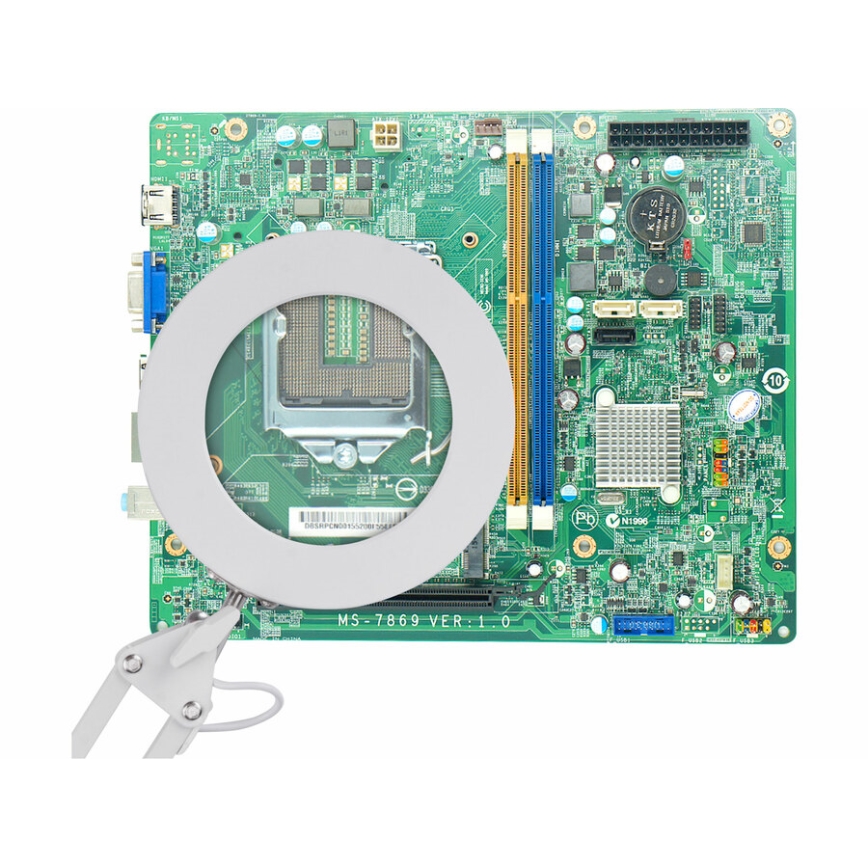 Extol - LED Димируема настолна лампа с лупа LED/8W/5V 2900/4500/7500K бял