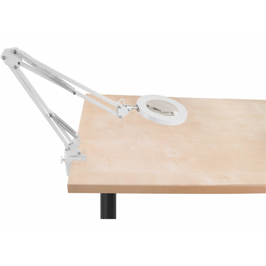 Extol - LED Димируема настолна лампа с лупа LED/8W/5V 2900/4500/7500K бял