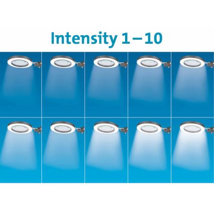 Extol - LED Димируема настолна лампа с лупа LED/8W/5V 2900/4500/7500K черен