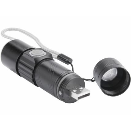 Extol - LED Фенерче LED/3W/450 mAh/3,7V черно