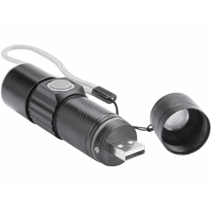 Extol - LED Фенерче LED/3W/450 mAh/3,7V черно