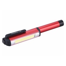 Extol - LED Молив с лампа LED/3W/3xAAA червен/черен