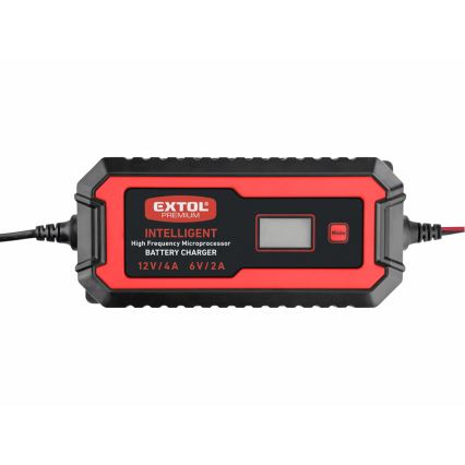 Extol Premium - Автомобилно зарядно устройство 9-етапен 6/12V 4A IP65