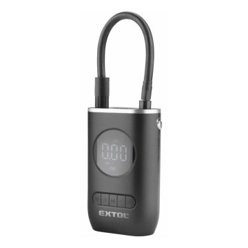 Extol Premium - Дигитален джобен компресор 2000 mAh 7,4V черен