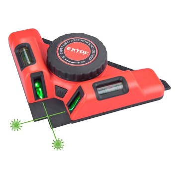 Extol Premium - Лазерен ъгломер 90° с електрически модул с вакуумна вендуза 5V/1000 mAh
