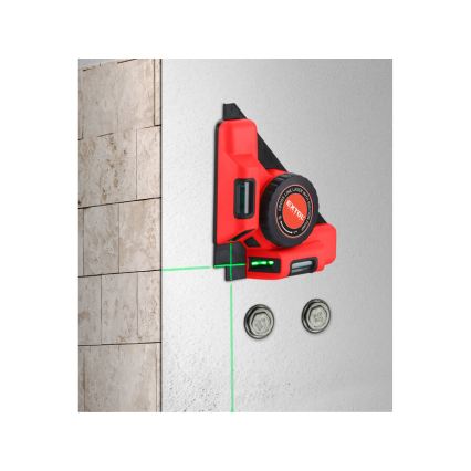 Extol Premium - Лазерен ъгломер 90° с електрически модул с вакуумна вендуза 5V/1000 mAh