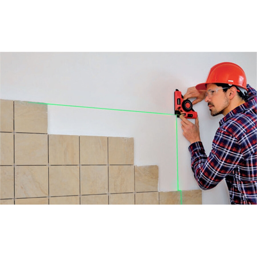 Extol Premium - Лазерен ъгломер 90° с електрически модул с вакуумна вендуза 5V/1000 mAh