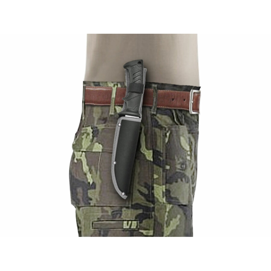 Extol Premium - Ловен нож черен/неръждаем 14,5 см