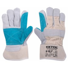 Extol Premium - Работни ръкавици р-р 10" -10,5" бял/син