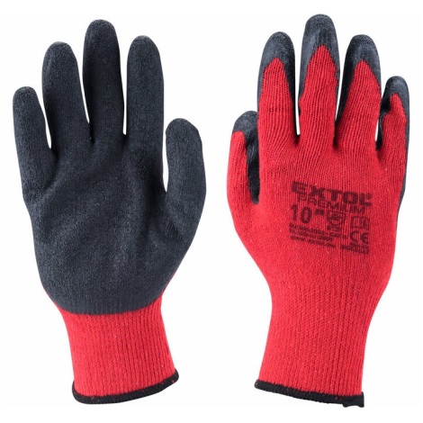 Extol Premium - Работни ръкавици р-р 10" червен/сив