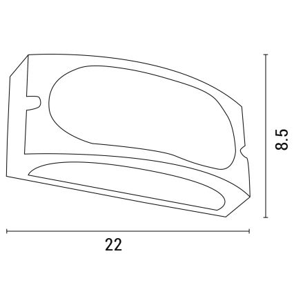Екстериорен аплик 1xE27/10W/230V IP54 сив