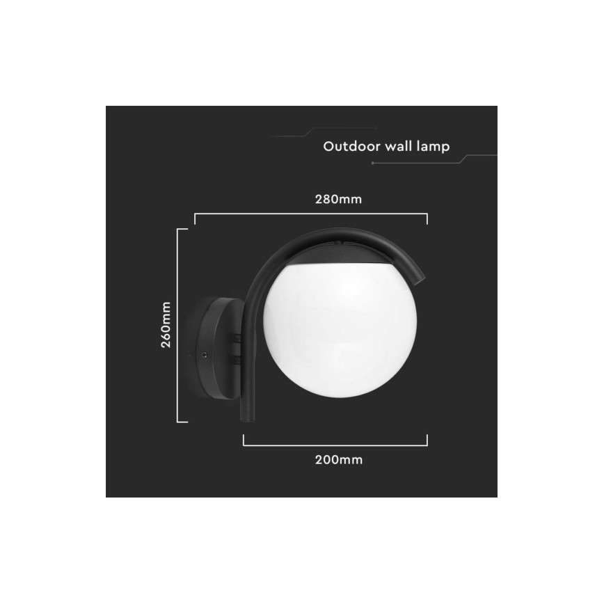 Екстериорен аплик 1xE27/60W/230V IP44 черен