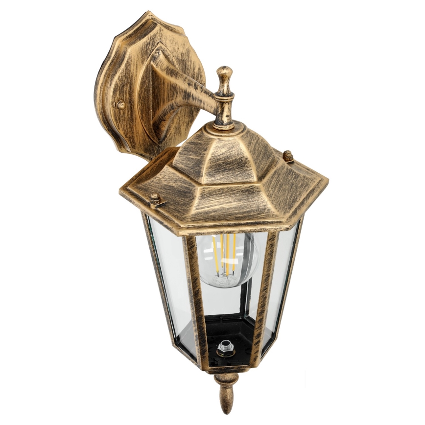 Екстериорен аплик 1xE27/60W/230V IP44 златист