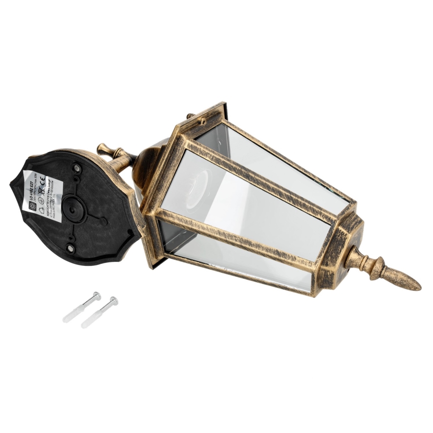 Екстериорен аплик 1xE27/60W/230V IP44 златист