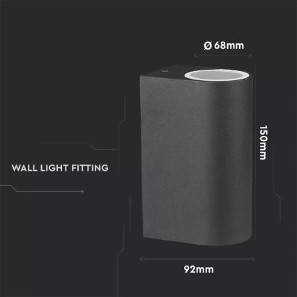 Екстериорен аплик 2xGU10/20W/230V IP44