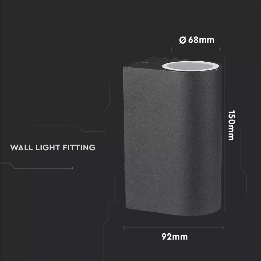 Екстериорен аплик 2xGU10/20W/230V IP44