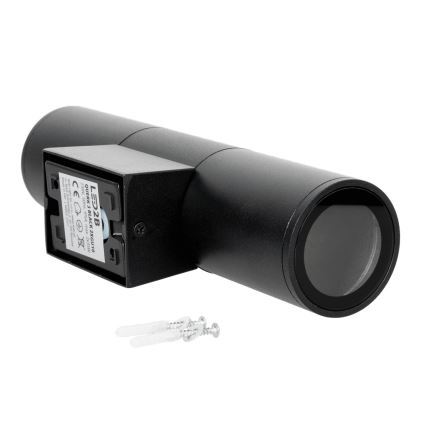 Екстериорен аплик 2xGU10/35W/230V IP54 кръгъл черен