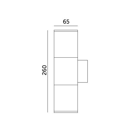 Екстериорен аплик 2xGU10/35W/230V IP54 кръгъл черен