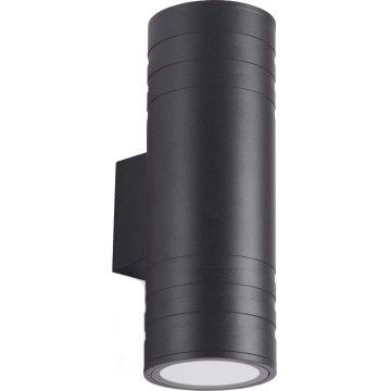 Екстериорен аплик 2xGU10/35W/230V IP54 кръгъл черен