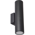 Екстериорен аплик 2xGU10/35W/230V IP54 кръгъл черен